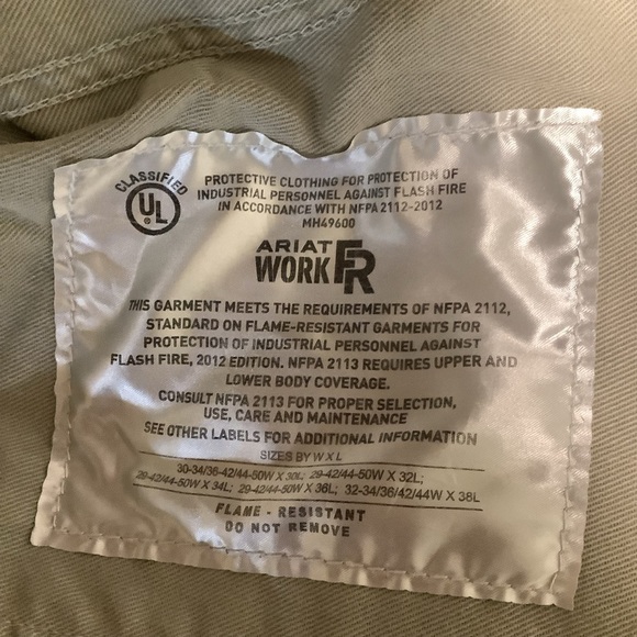 Ariat work distress FR waist 40 low rise m4 boot mens denim jeans - Picture 10 of 10